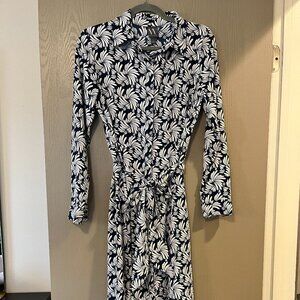 Worthington Floral Shirt Dress – Navy & White – Size S – Like New